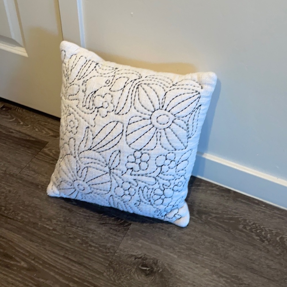 Urban Outfitters Pera Embroidered Throw Pillow